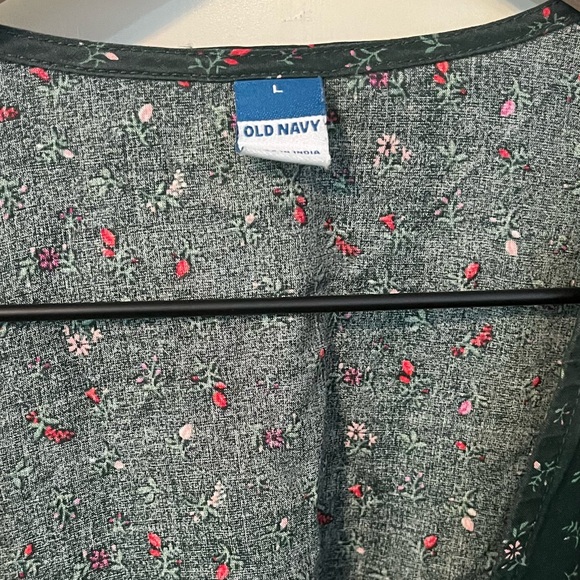 Green Floral Wrap Dress - Picture 5 of 5